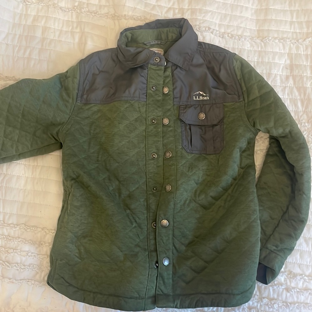 Ll bean boys 8 long sleeve snap shirt